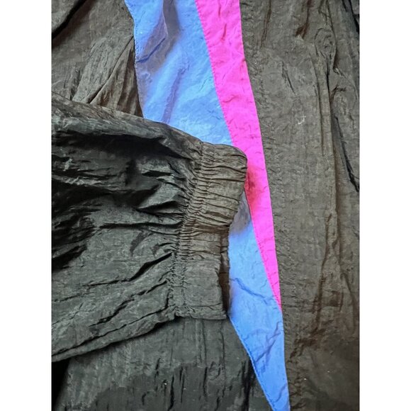 90s Vintage Reebok‎ Windbreaker Jacket Small  Black Blue & Pink - Picture 6 of 9
